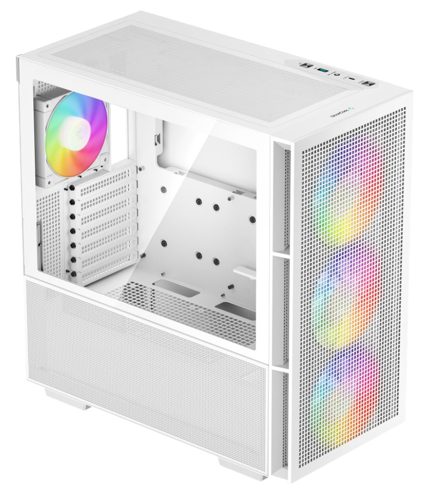 Deepcool skříň CH560 MidT/ 3x140 a 120mm Argb fan Usb 3.0 tvrzené skl