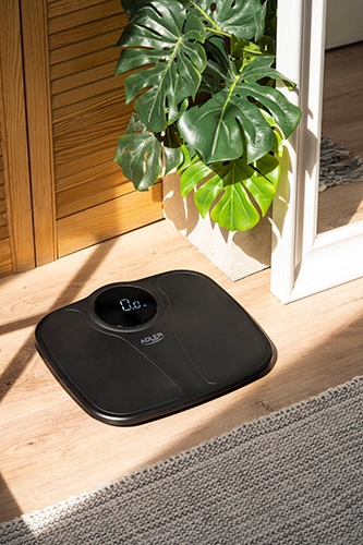 Waga Łazienkowa AD 8172 Black - 180kg, Dokładna, LED, Automatyczna