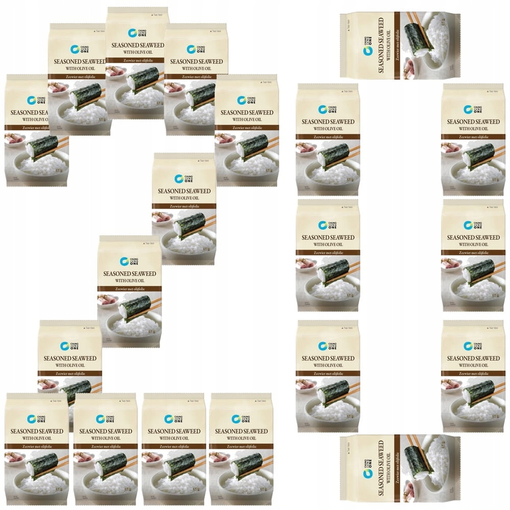 20x Koreańskie Nori Przekąska Snack Chrupiące Wodorosty z Oliwą 4,5g Cjo