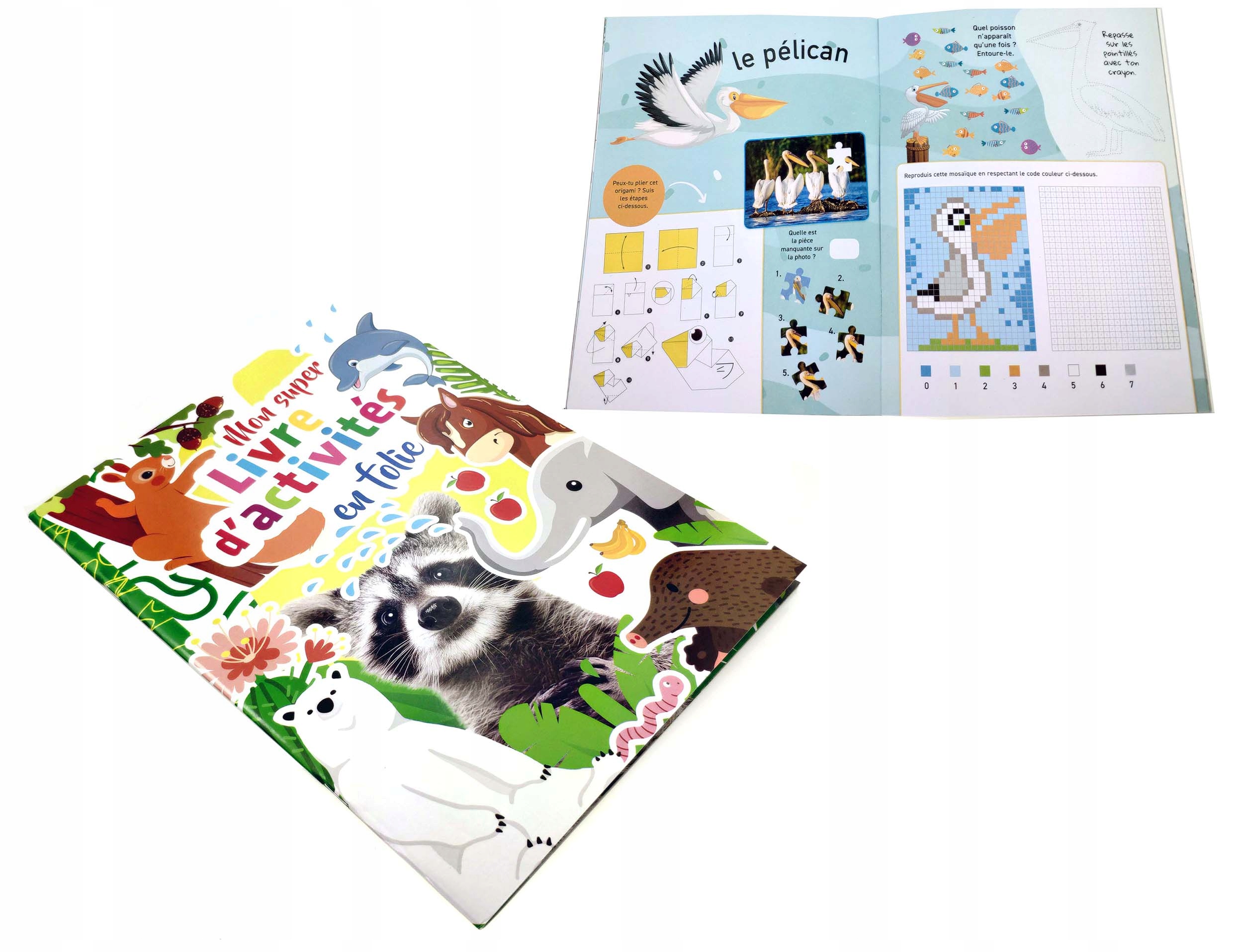 Wykreślanka-malowanka MON SUPER 4 titres dans cette collection Tytuł Mon super. Livre d'activites en folie.