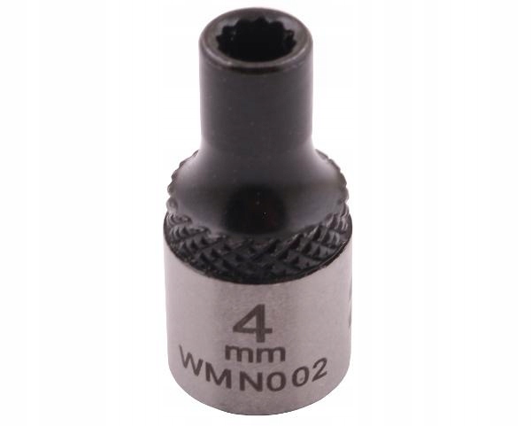 Nasadka dwunastokątna 1/4". 4 mm. Waryński
