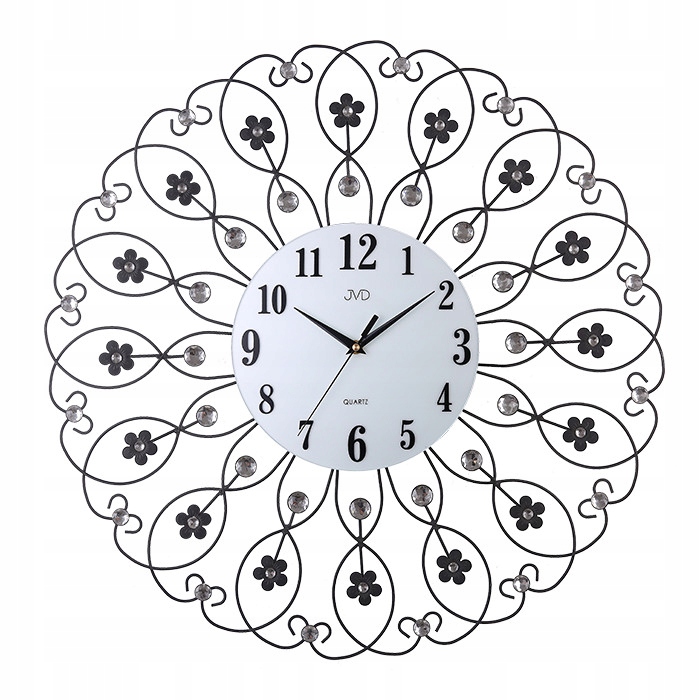 Veľké Nástenné Hodiny S Kryštálikmi Jvd HJ86 60 cm
