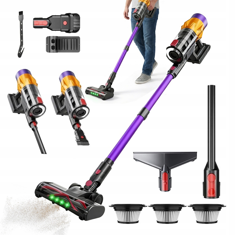 Výkonný Tyčový Vysavač Ruční Bezdrátový A Bezdrátový Vysavač S Lehkostí Nástavce
