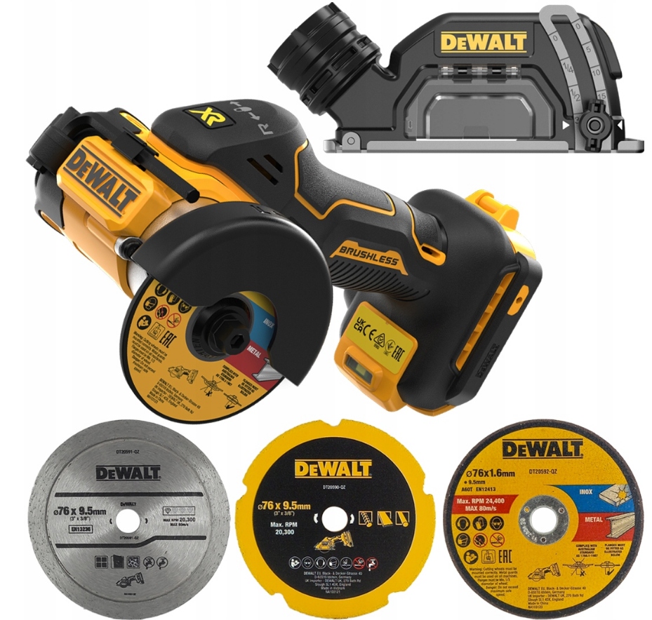 Kompaktowa szlifierka kątowa 76mm DeWALT DCS438N