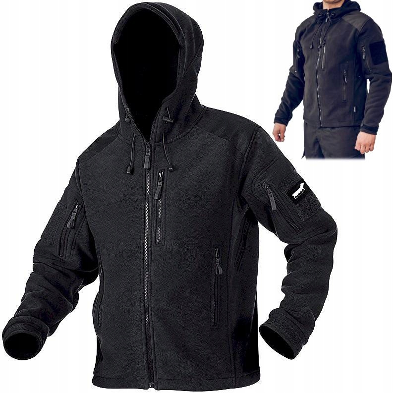 Mikina fleecová Teplá Fleecová Mikina Husky bunda černá vel. L Texar