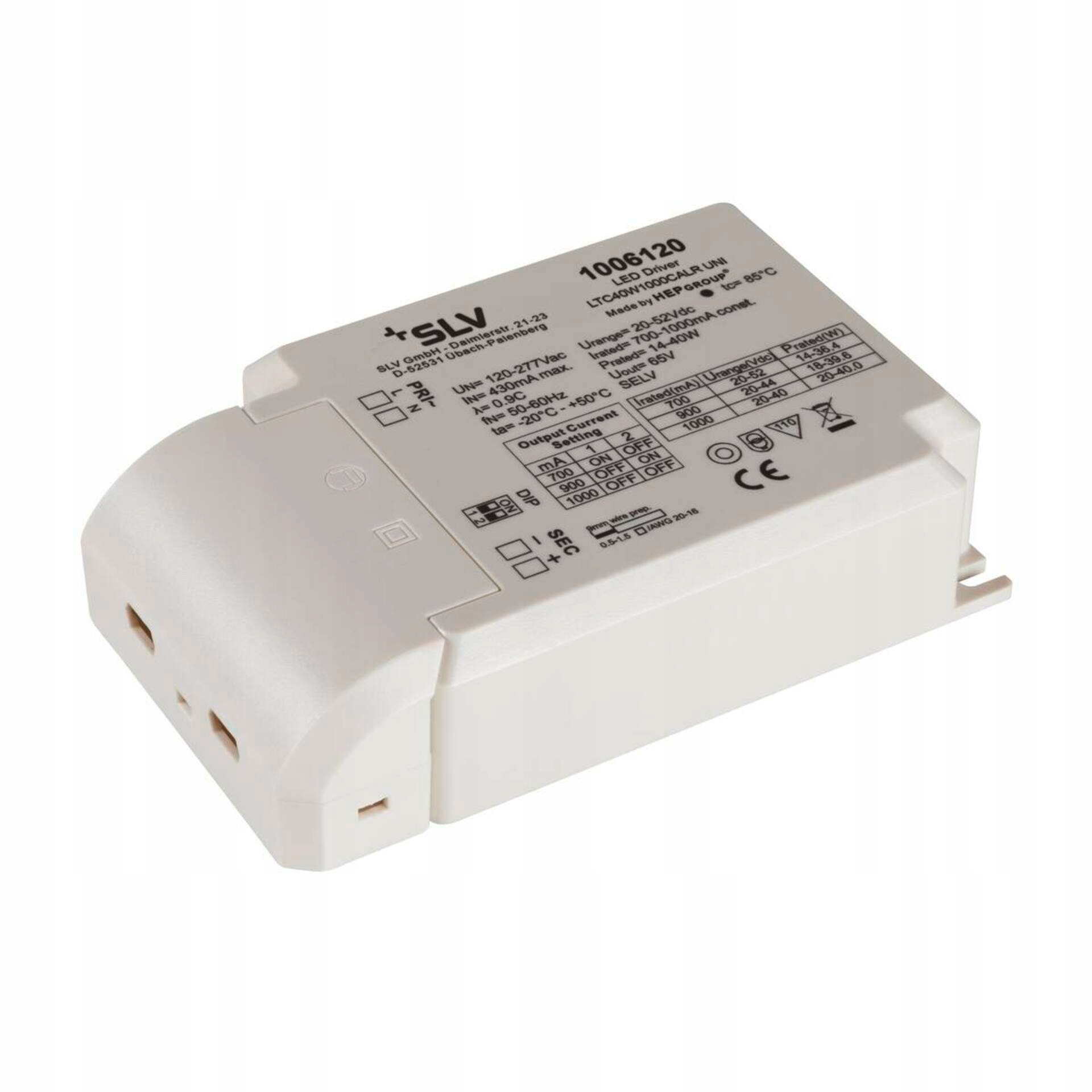 Led driver Slv 40 W 700/900/1000 mA bílý IP20