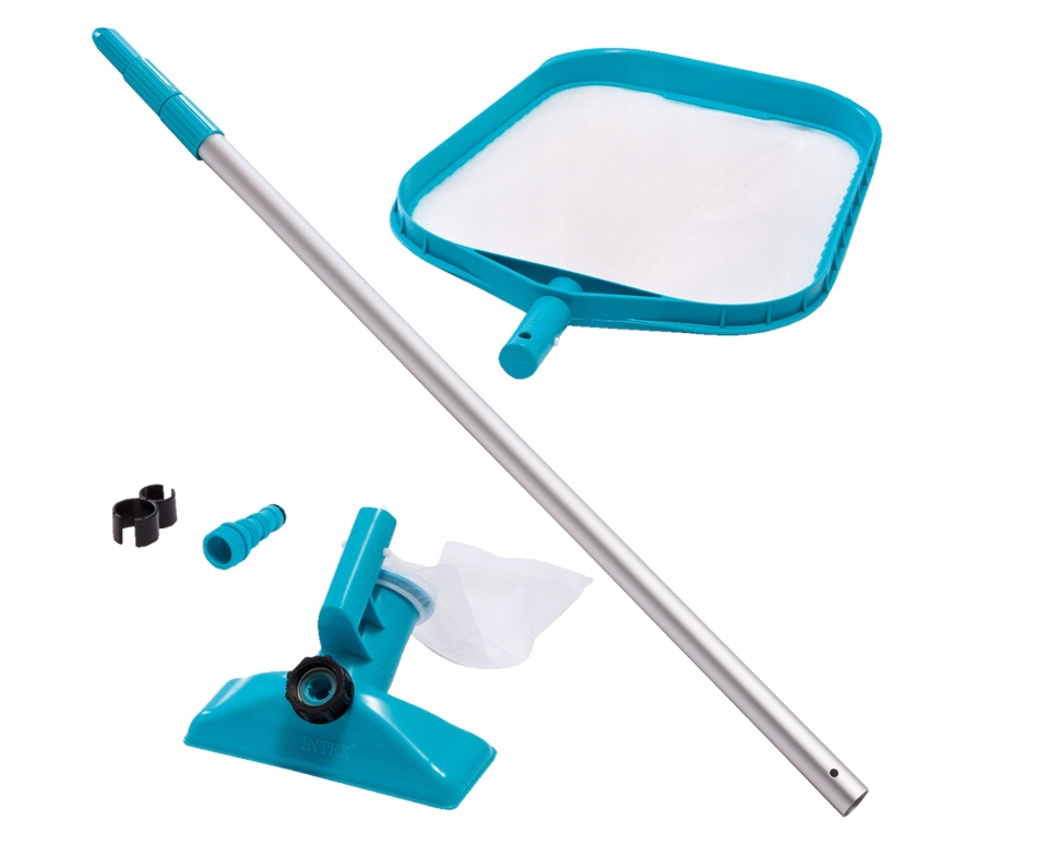 ZESTAW DO CZYSZCZENIA BASENU ODKURZACZ SIATKA KIJ INTEX 28002