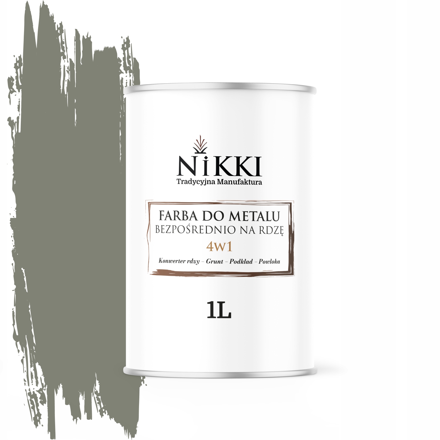 Barva Na Kov, Přímo Na Rez Pozink 4v1, Cementově Šedá, Ral 7033, Lesklá, 1L