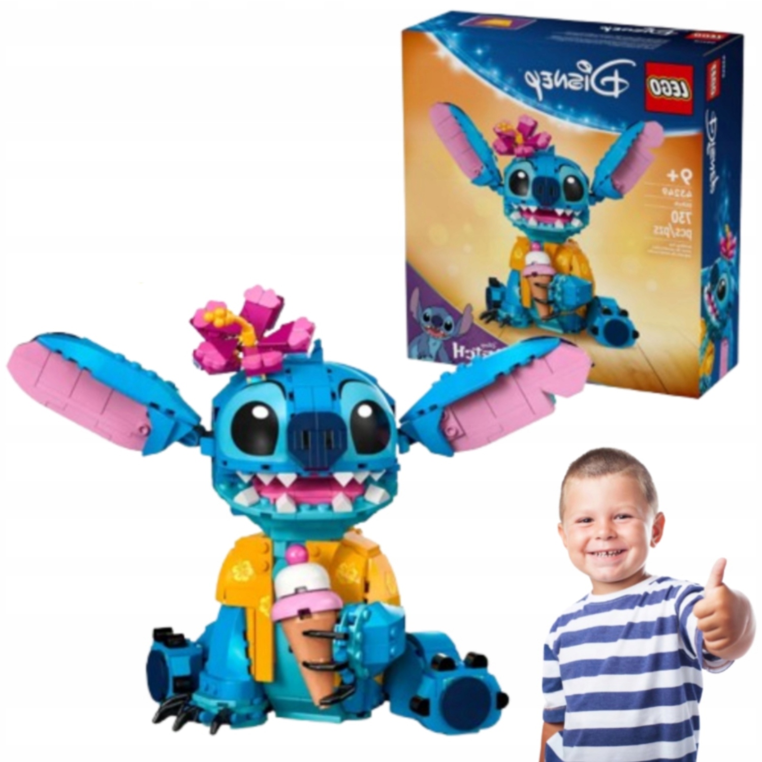 Lego Disney 43249 Stitch 730 Elementów Figurka 20 CM Dla Dzieci