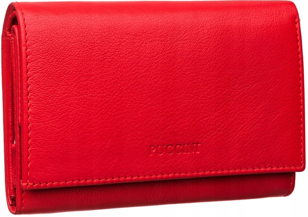 PU59 portfel Puccini Etna skórzany damski poziomy na zatrzask