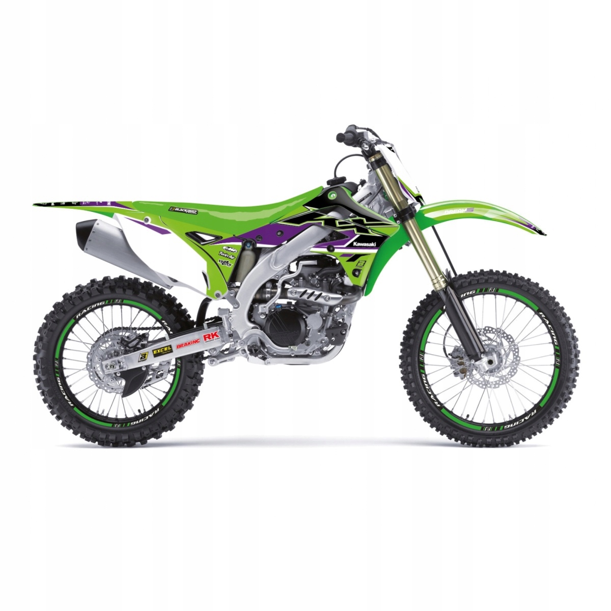 Sada Nálepiek (oklein) Kawasaki Kx 450F '12-'15 Dream 5 Zelená Čierna