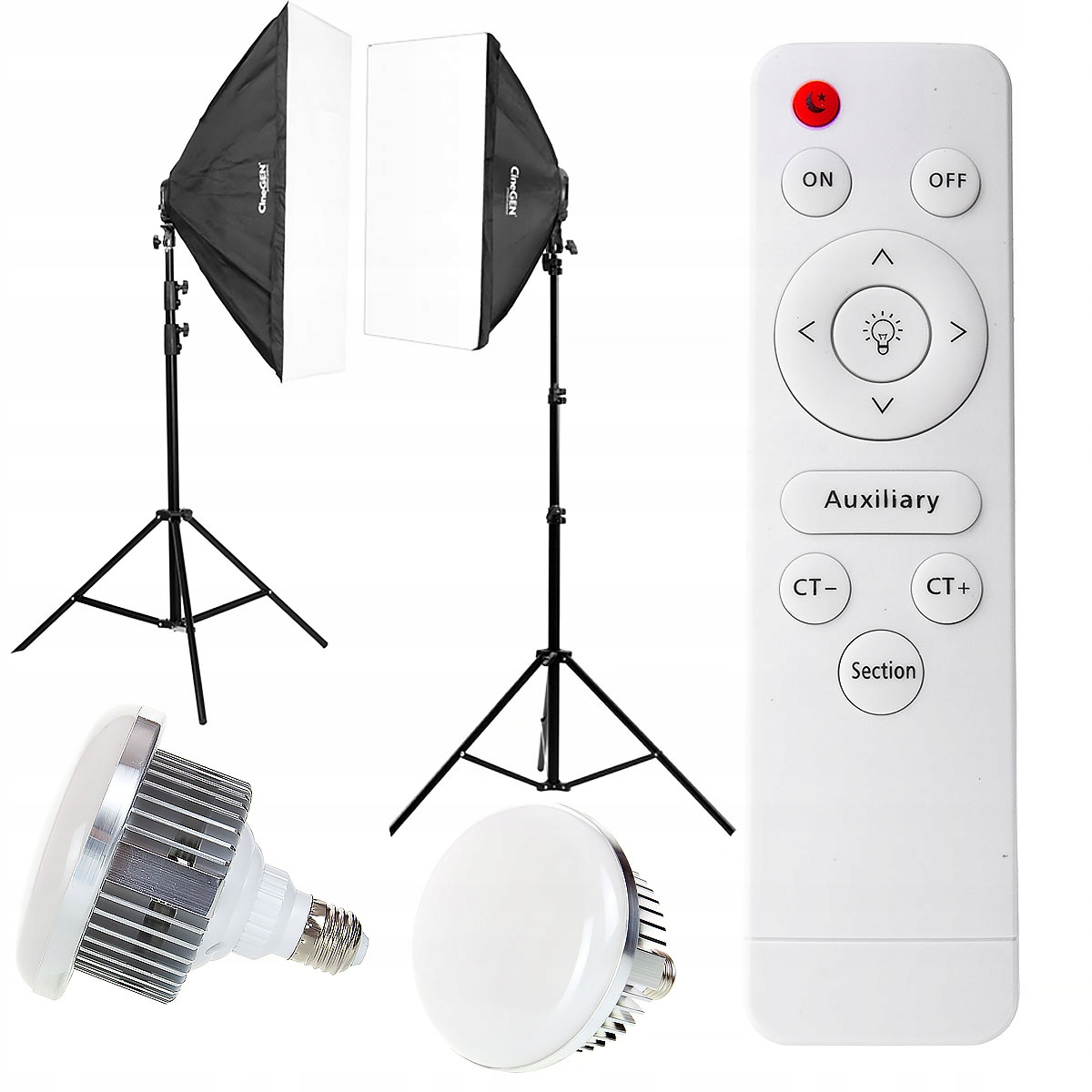 

Zestaw lamp z pilotem 3600K-6200K światło zmienne