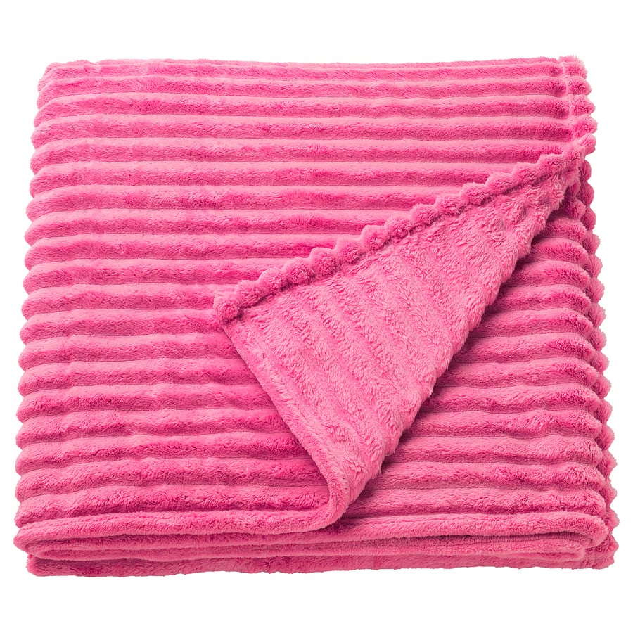 Přehoz Ikea polyester 230 cm x 250 cm růžový