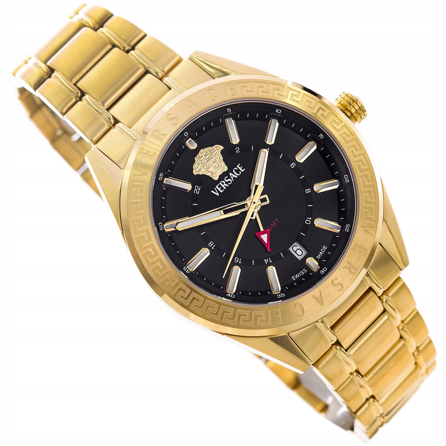 Pánské Hodinky Versace VEAFA0724 Zlaté Na Náramku Datumovka Elegantní
