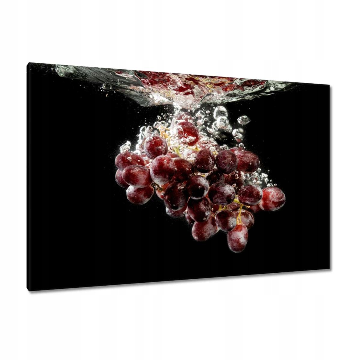 Obrazy 120x80 Tmavé hroznové víno ve vodě