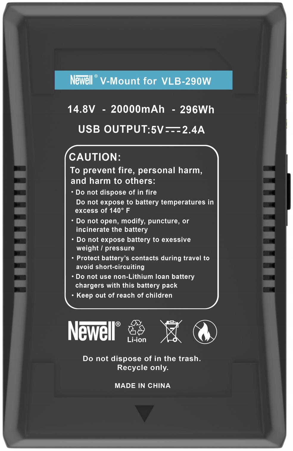 Аккумулятор Newell VLB-290W TES V-MOUNT для ламп тип оригинал