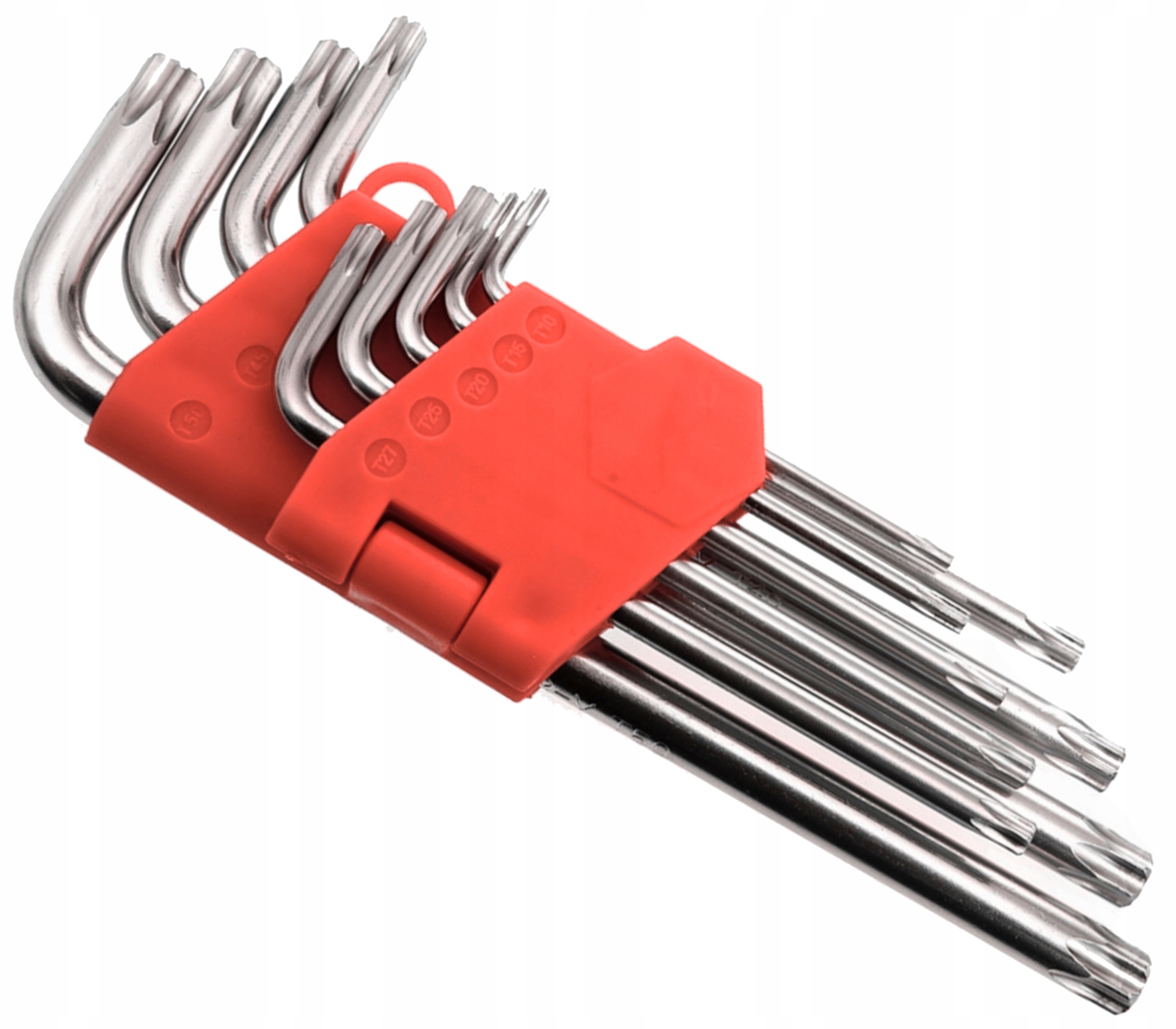 Zestaw kluczy Klucze imbusowe torx Typ L Z otworem T10-T50 9 El.