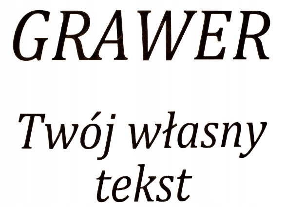 

Usługa Grawerowania na Produkcie Dodatkowy Grawer