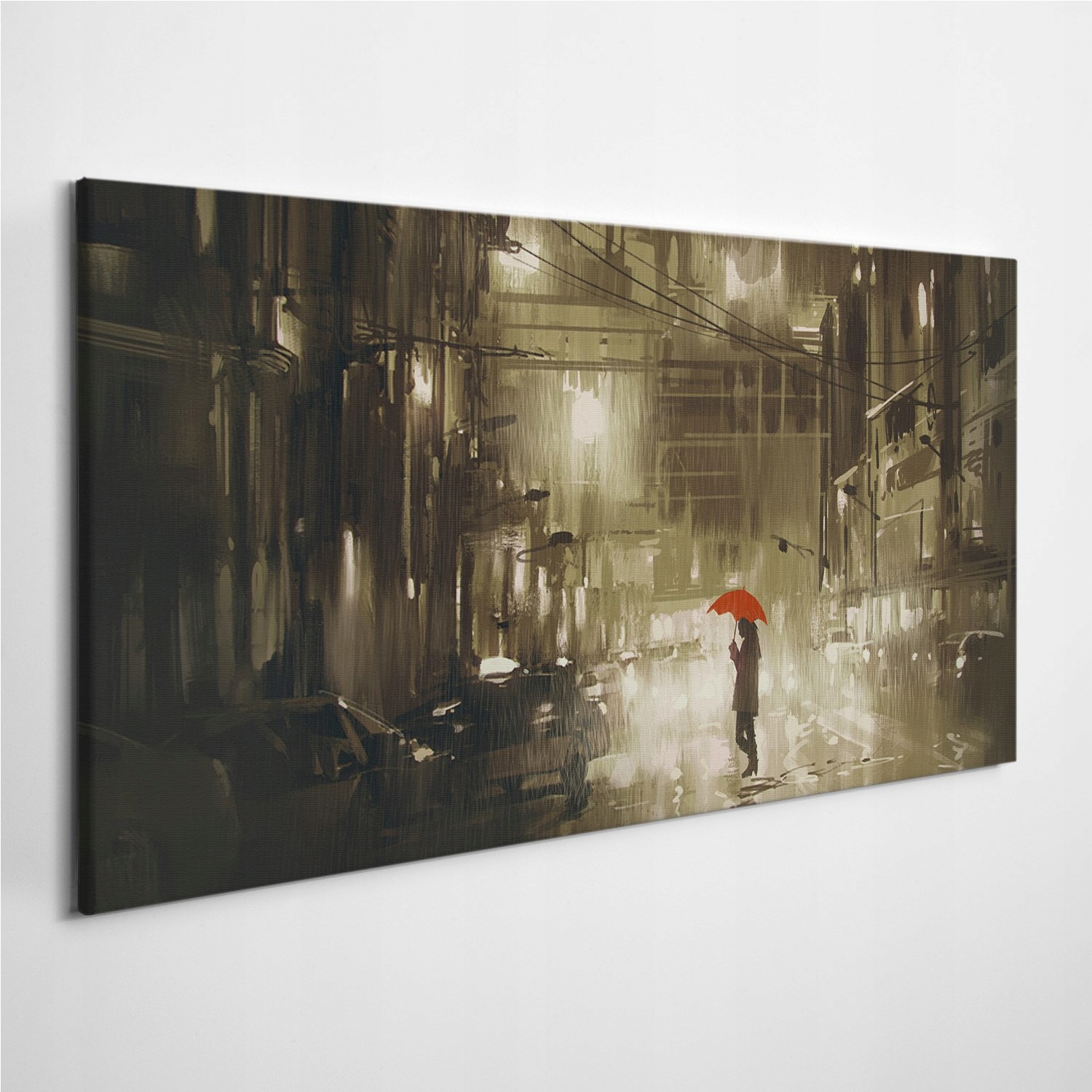 

Fotoobraz na ścianę Kobieta Parasol Deszcz 100x50