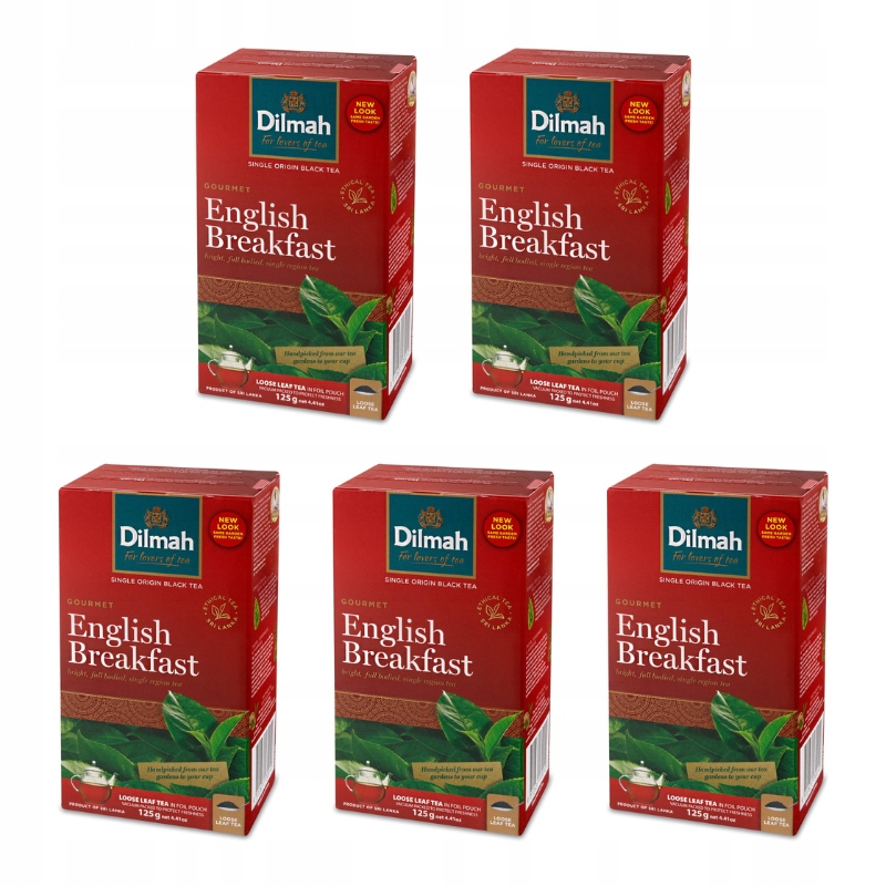 5x Herbata czarna Dilmah English Breakfast 125g