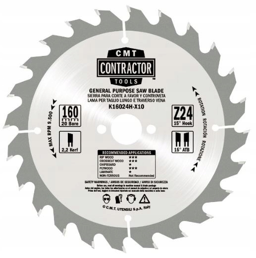 Cmt K160H-X03 Sada 3 pil Hm D=160 1x K16024H 2x K16040H