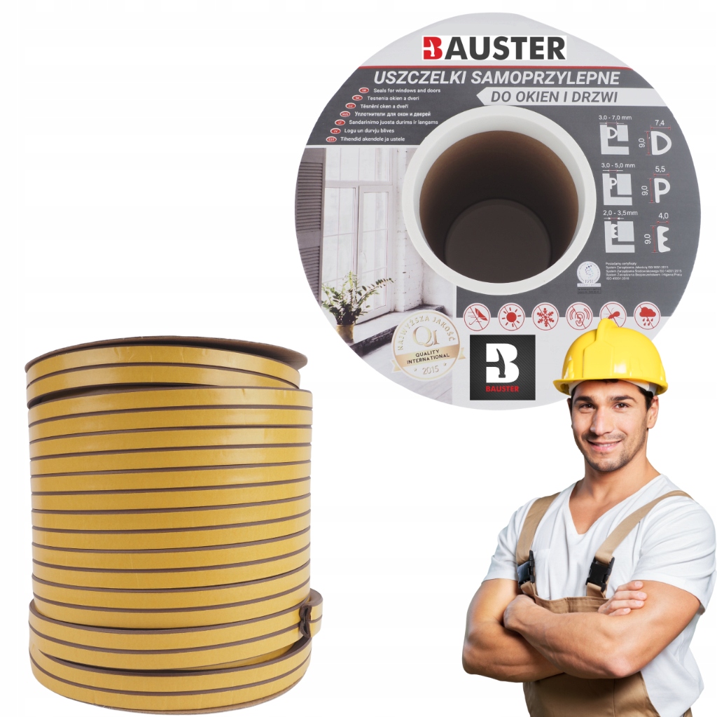 Těsnění Profil „D“ 100M Brož samolepicí na dveře oken Dveřní