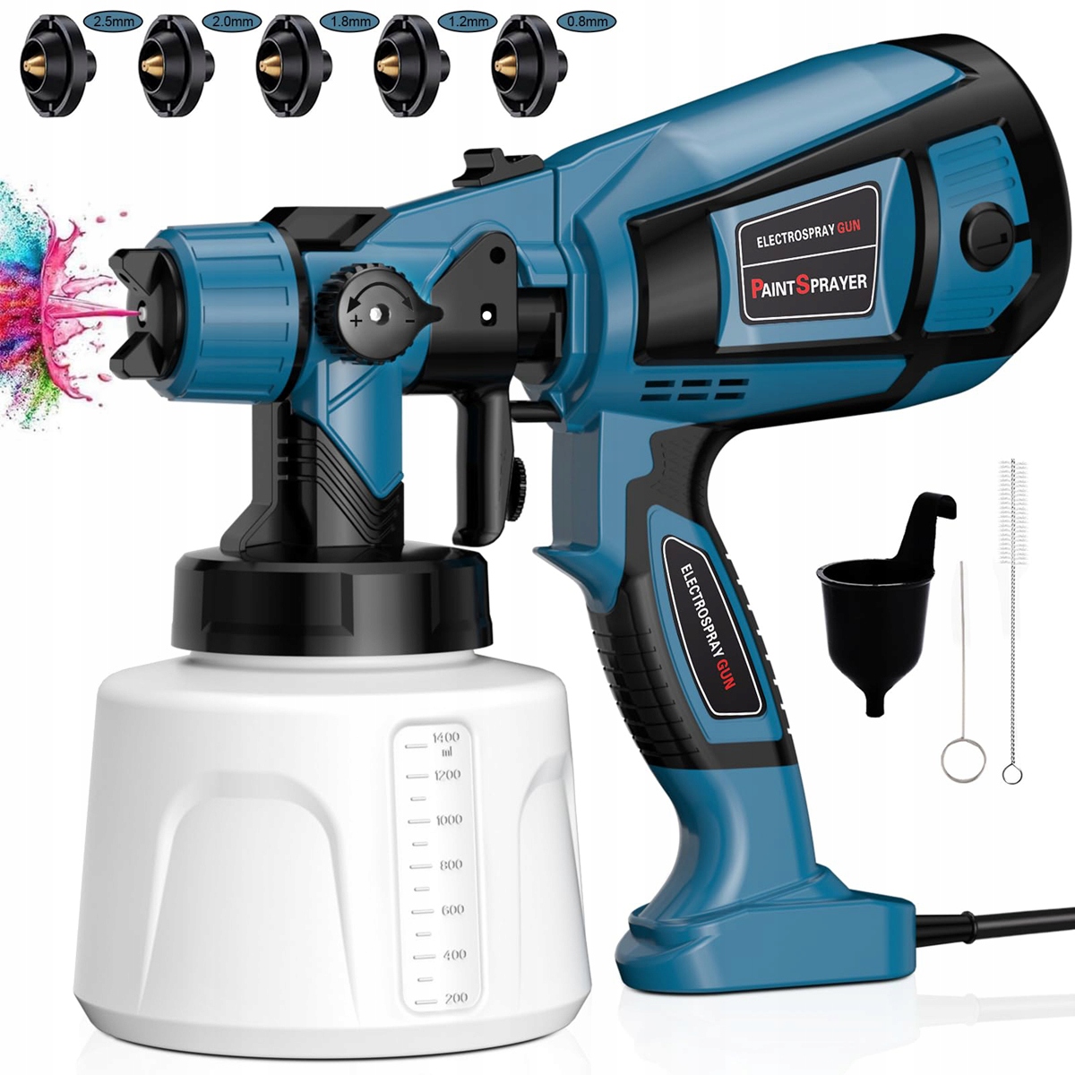 Elektrická Stříkací Pistole Na Malování Stěn 850 W 4 Trysky 1,4 L