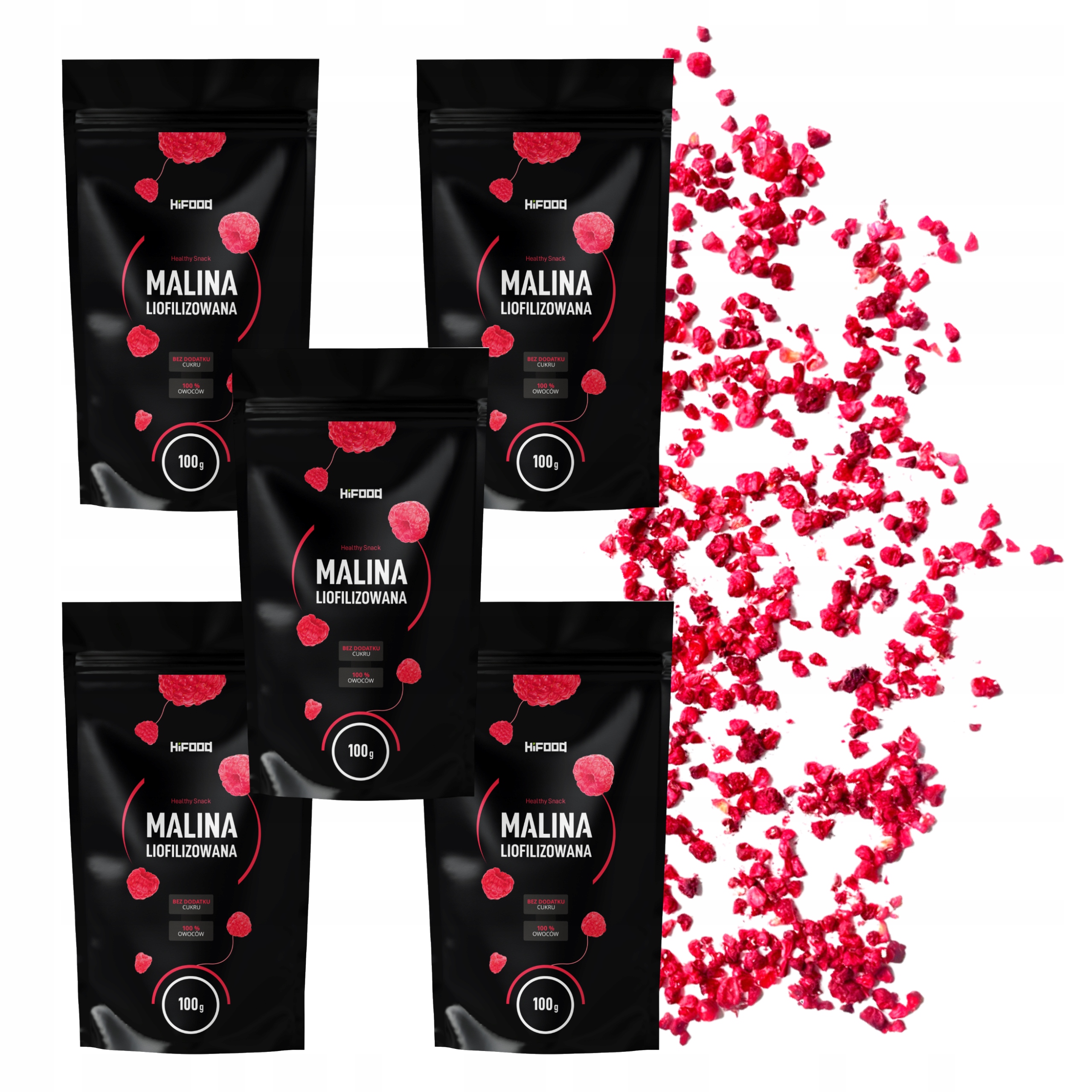 Grys Maliny Liofilizowanej 100g HiFOOD Premium