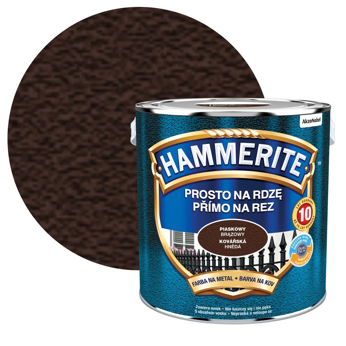 Hammerite Na Rdzę Piaskowy Brązowy 2,5L Farba Do Metalu Antykorozyjna