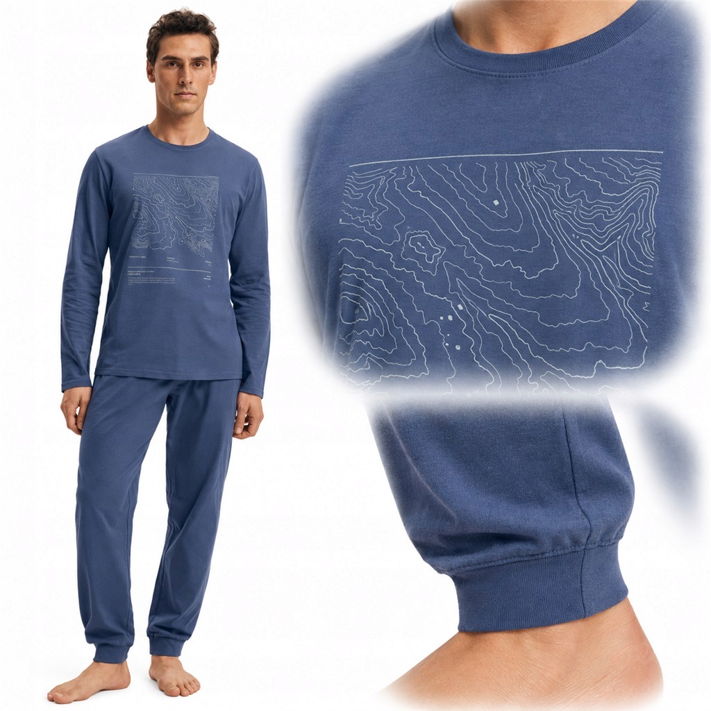 Pánské pyžamo Henderson Local 43464 tmavě modré 2XL Anrr