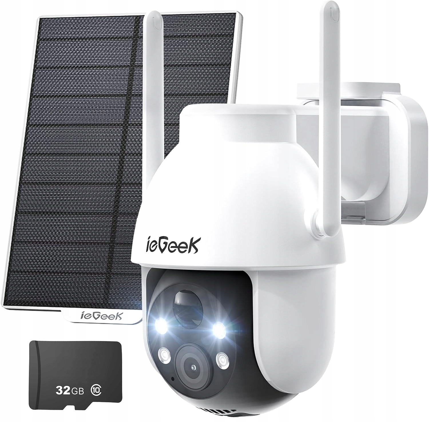 Solární Wifi Kamera 2K Smart Venkovní Otočná Ip Bezdrátová 32GB Sd