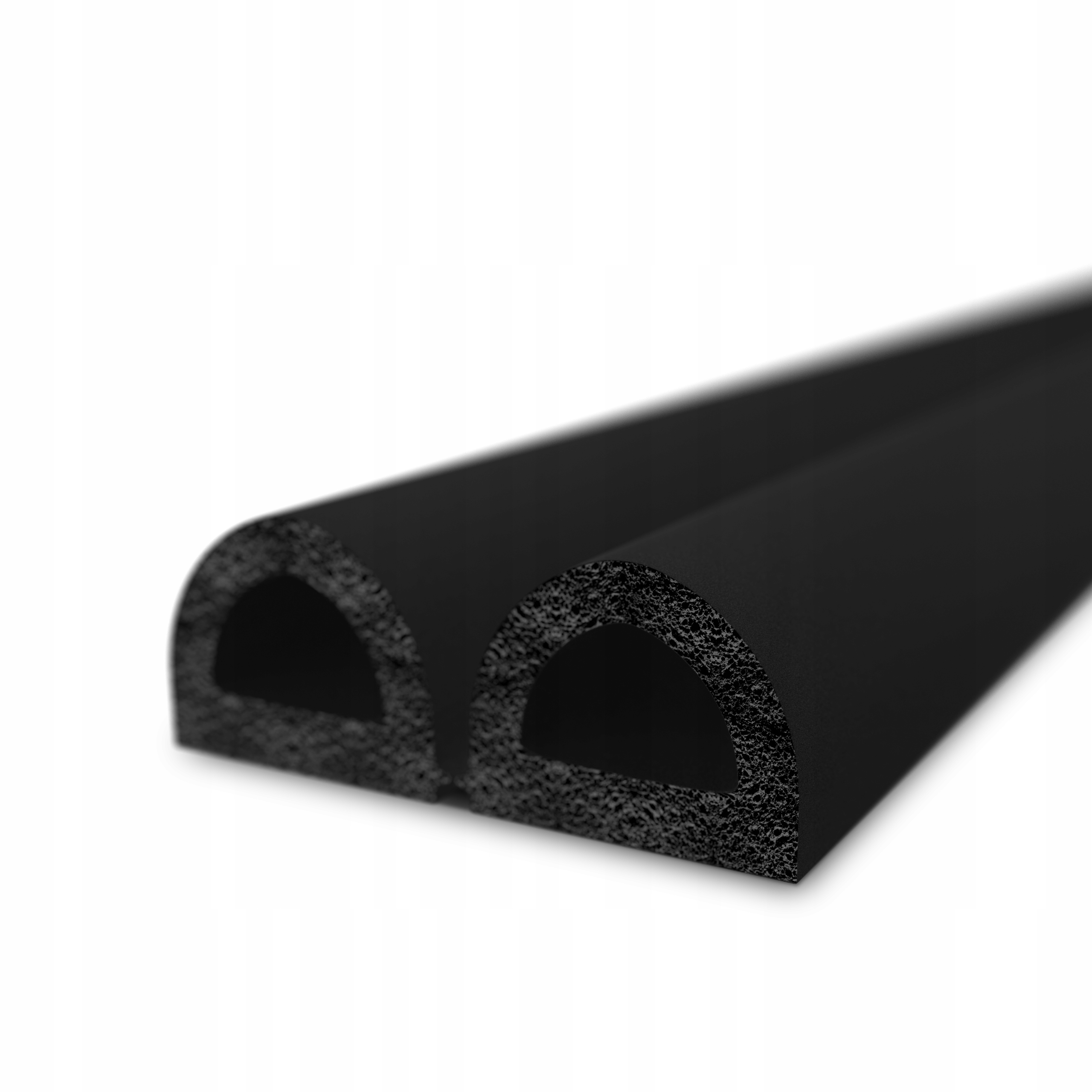 Těsnění pro dveře oken Samolepicí 14x12 Černá Profil D 25 m