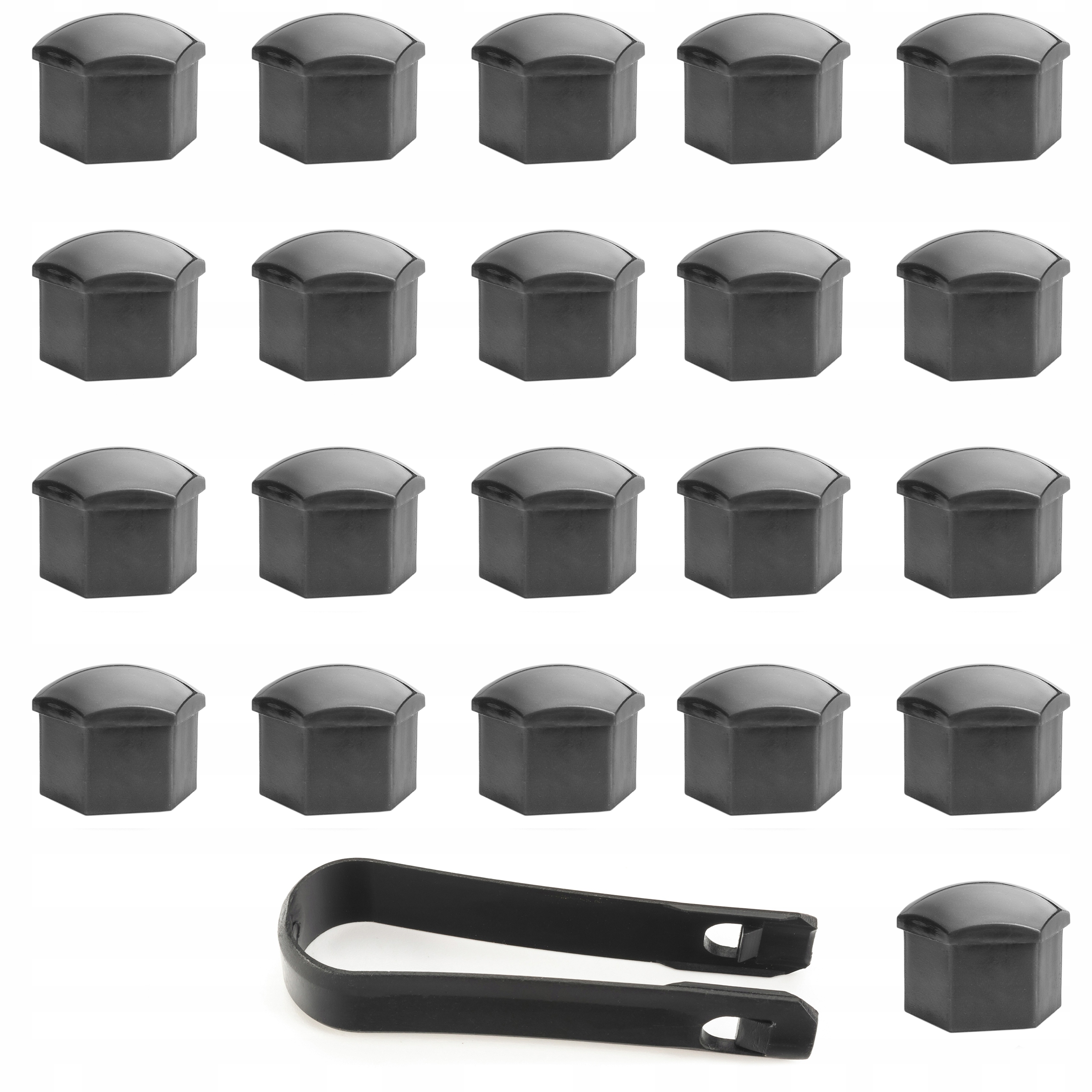 Zdjęcie AWparts 21x NAKŁADKI NA ŚRUBY FELG SZARE 17 mm 21x1szt