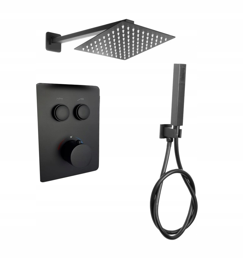 

bateria Termostat prysznicowy deszczowni 25 Czarny