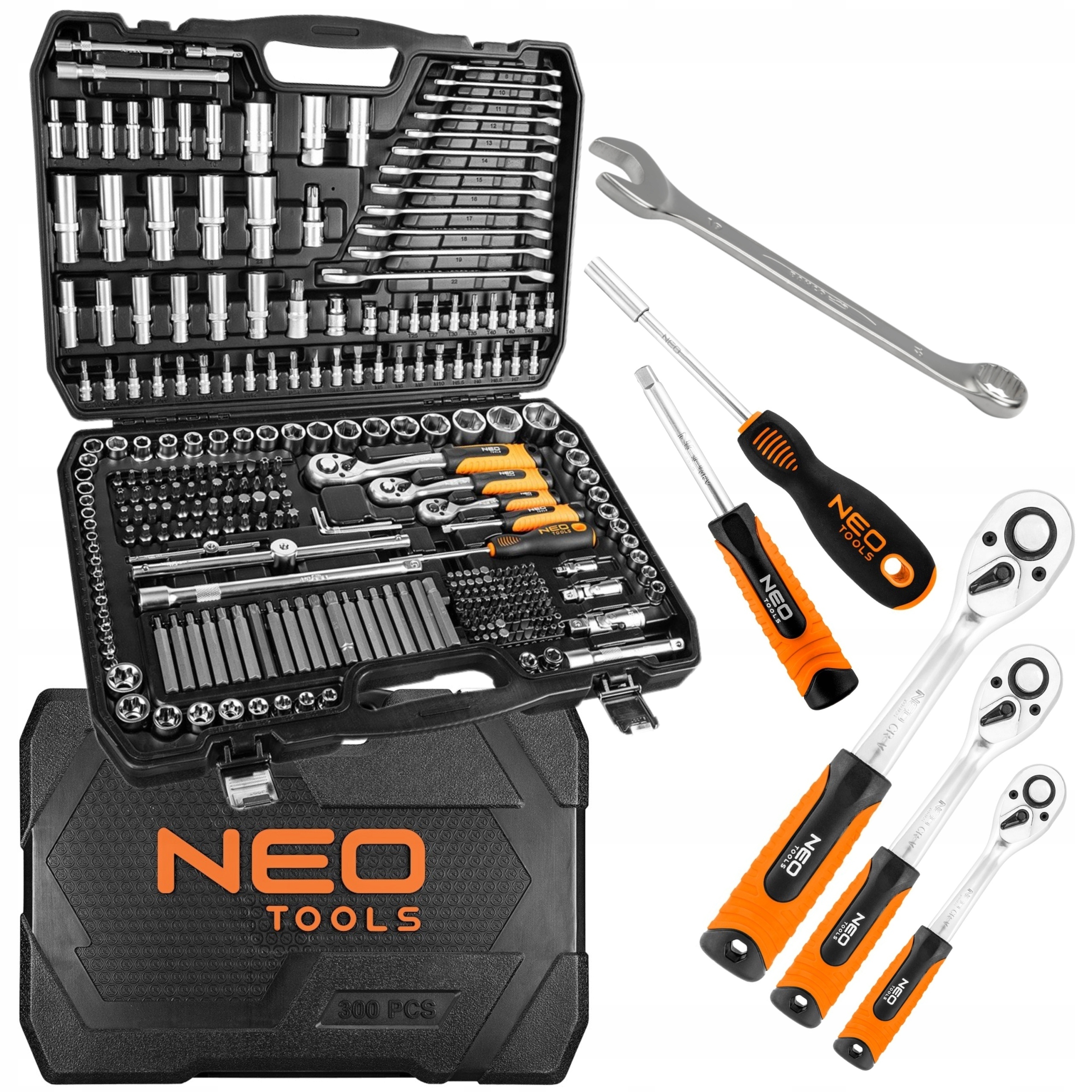 Neo Nástrčné Kľúče 1/4" 3/8" 1/2" Sada Nástrojov Torx 300 Ks
