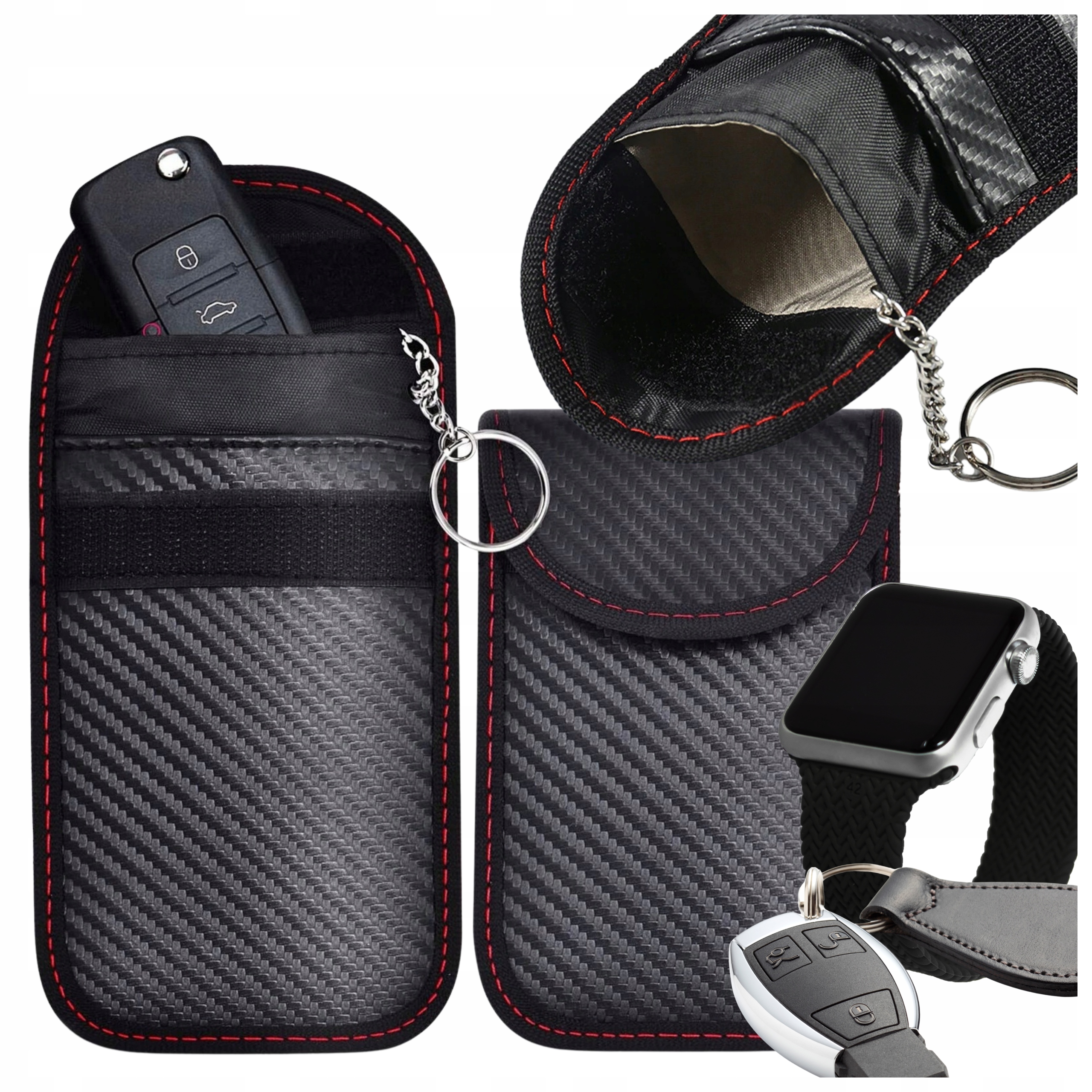 KLATKA FARADAYA ETUI Na Kluczyki KEYLESS KARTY BLOKADA SYGNAŁU RFID NFC