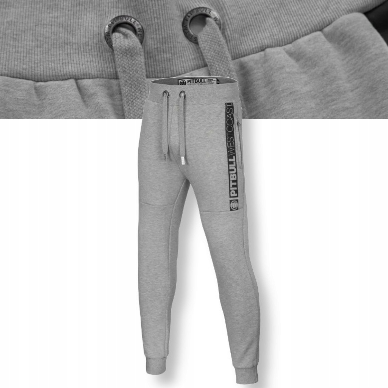 Pitbull pánské tepláky New Hilltop šedé, velikost 3XL