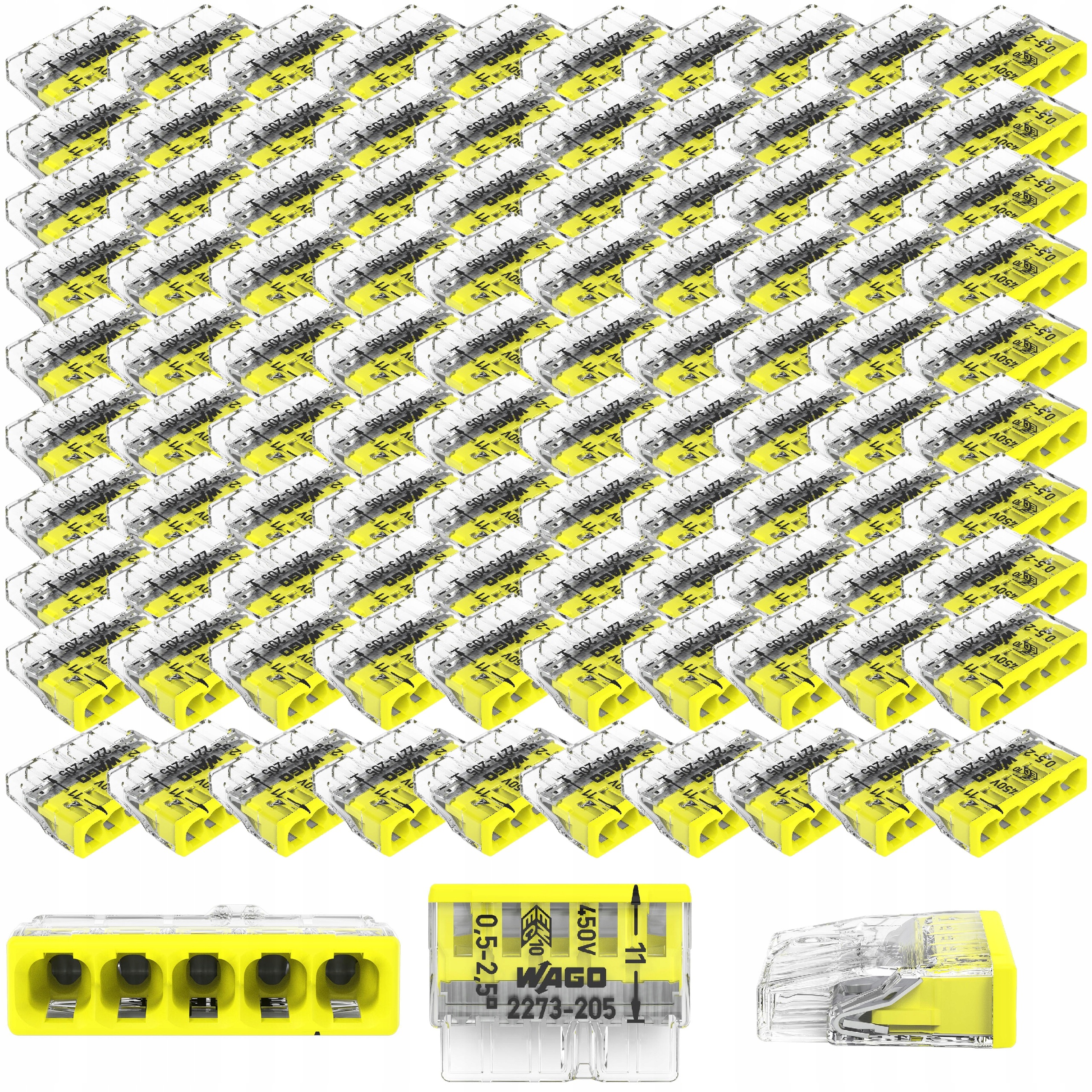 Rychlospojka Wago Instalační spojky pro drát 2273-205 0,5-2,5 mm 100x