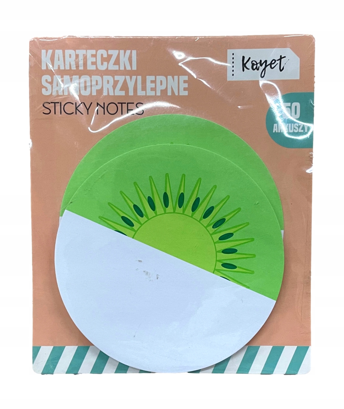 KARTECZKI SAMOPRZYLEPNE kiwi 50 arkuszy