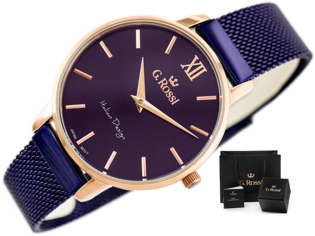 

Zegarek Damski G. Rossi Venus srebrny Box Grawer