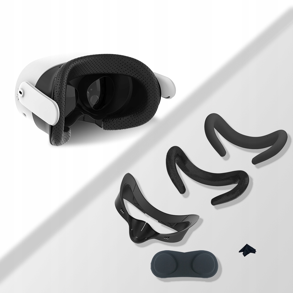Ikarvr Wymienne nakładki regulowana szerokość do Meta Quest 3 5w1