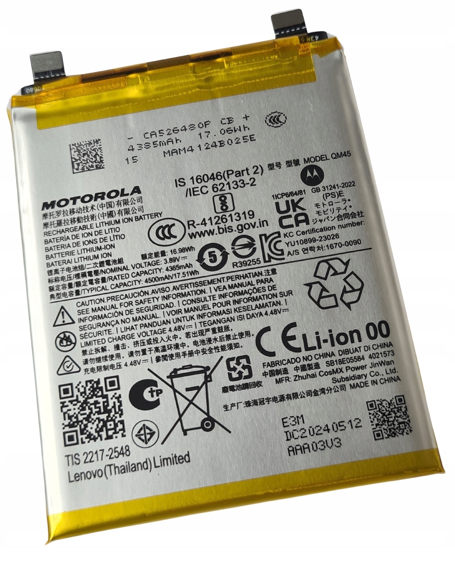 Org Bateria oryginalna akumulator do Motorola Edge 50 Pro (QM45)