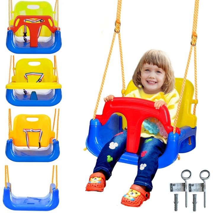 

Huśtwka Dla Dzieci Mocna Zawieszana Siedzisko 4w1