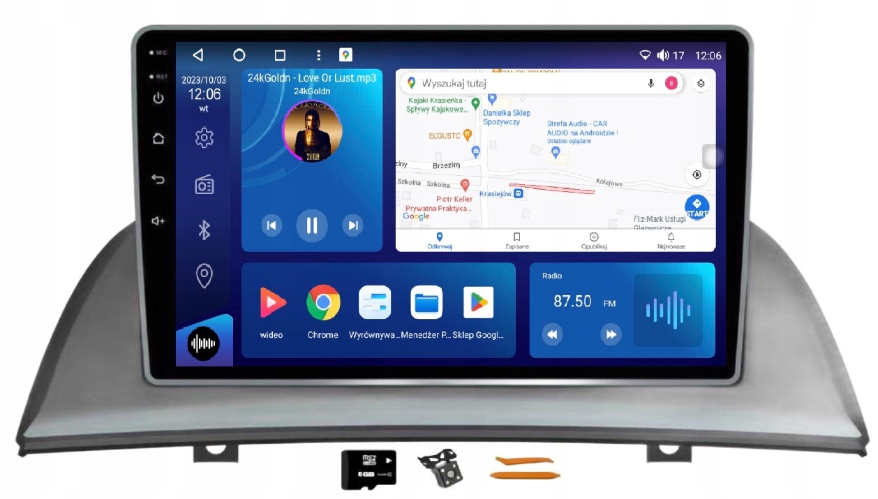 Radio Android Nawigacja Qled Carplay 128GB Lte Gps Dsp Bmw X3 E83 03-10