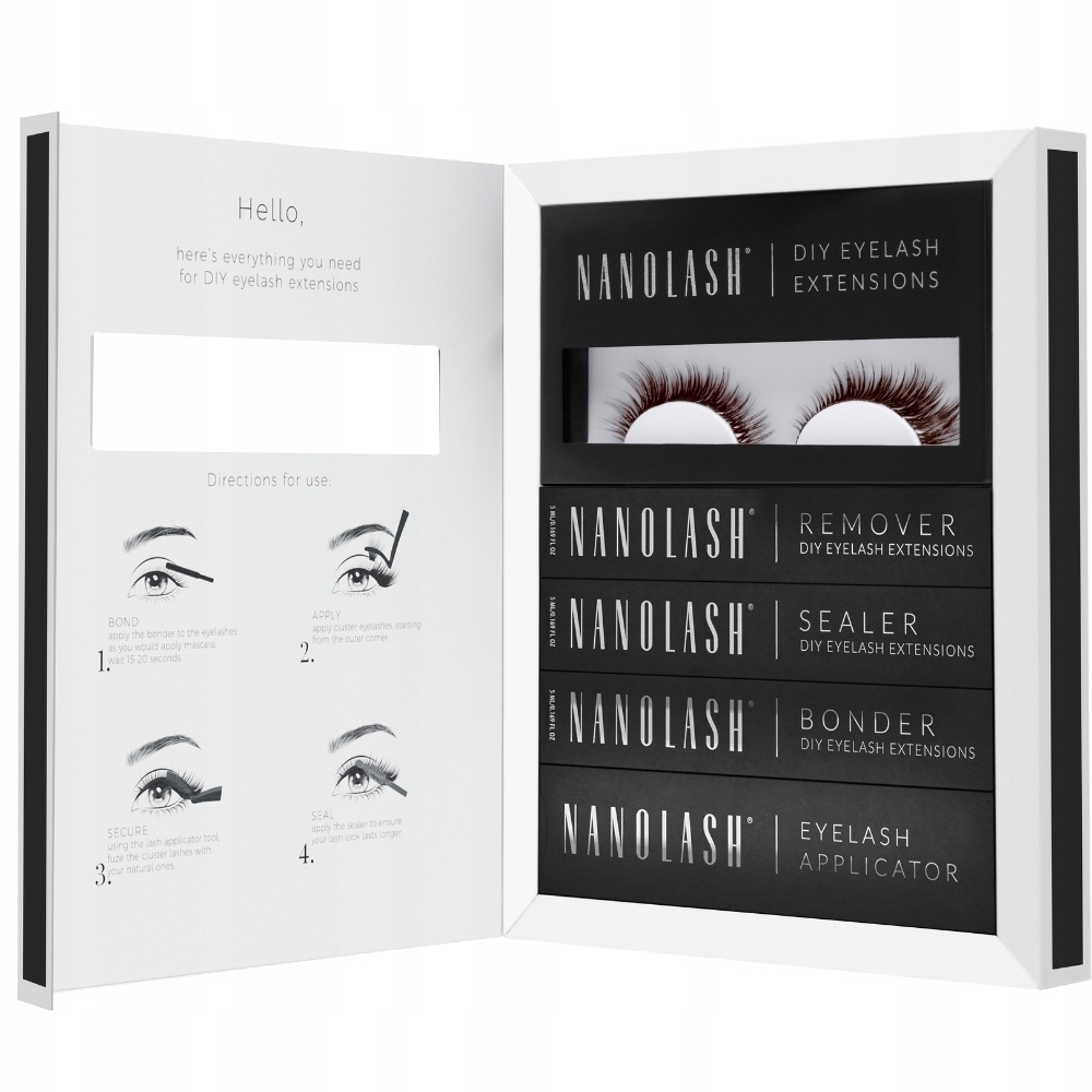 Sada hnědé umělé klastrove řasy pro aplikaci doma Heartbreaker Nanolash