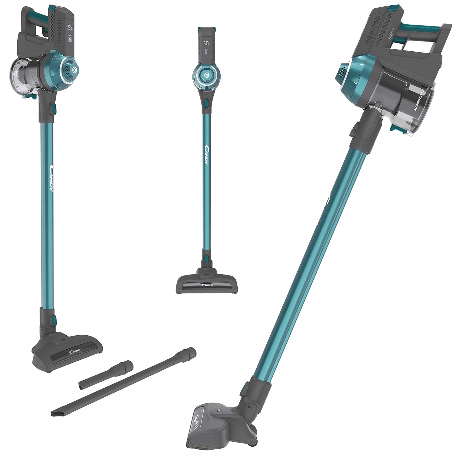 Tyčový vysavač bezdrátový vysavač Candy CA10GC Elektrokartáč Led