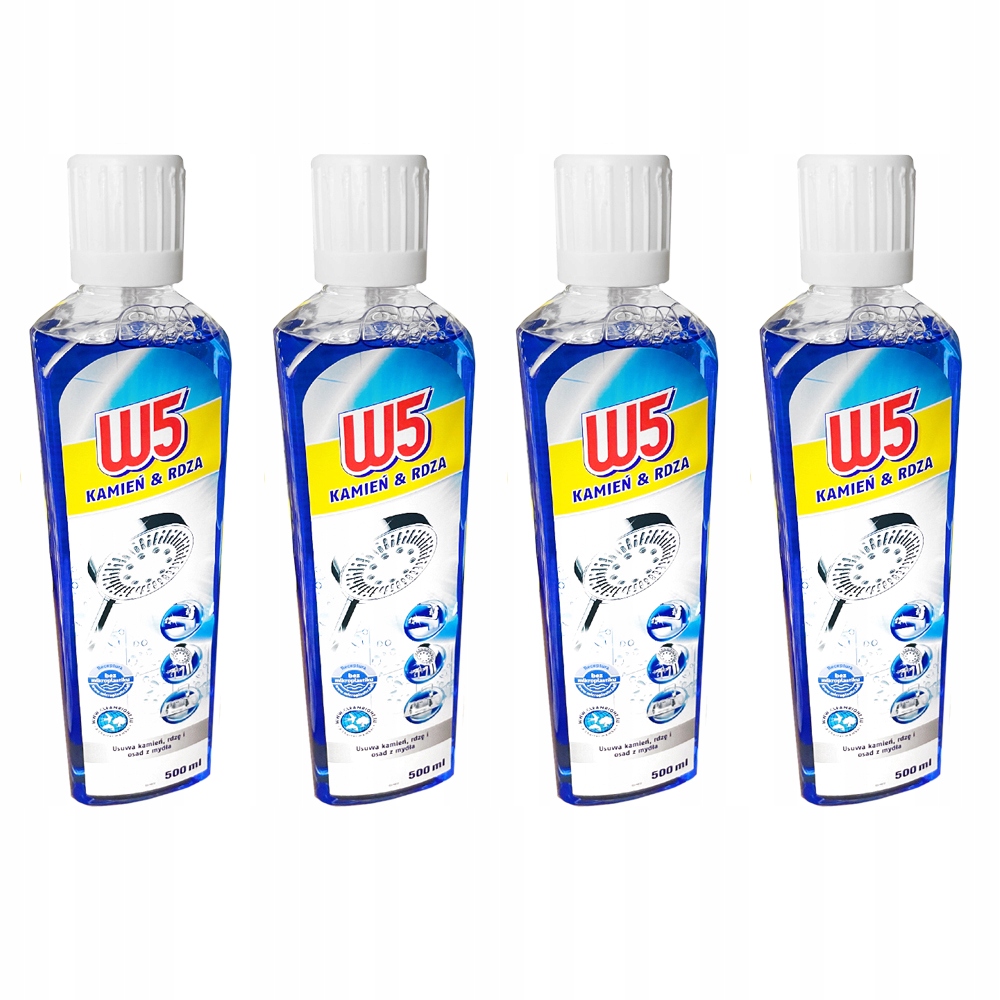 

4X W5 Płyn Kamień Rdza Czyszczenia Łazienki 500ml