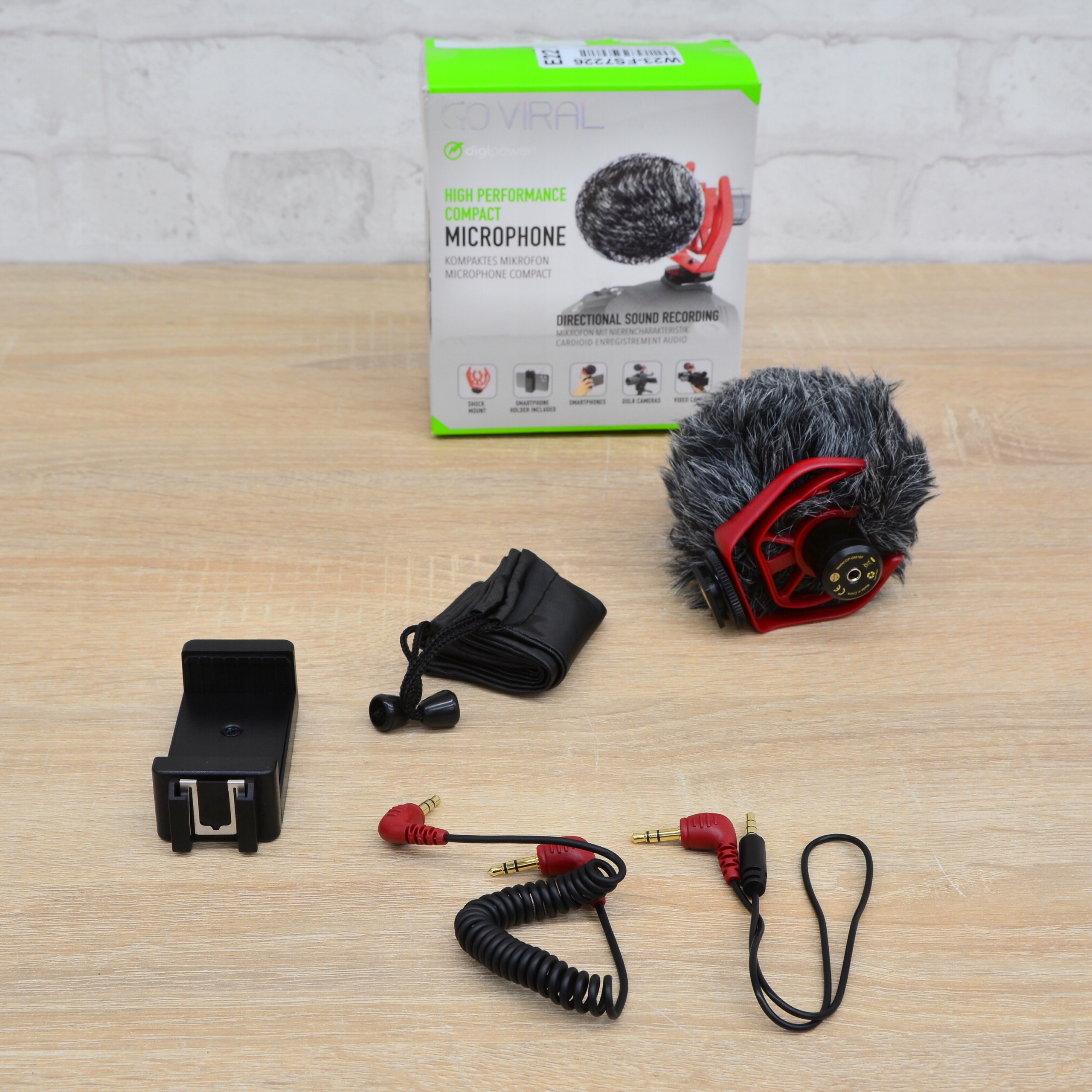 Profesjonalny mikrofon typu shotgun kardioidalny z osłoną przeciwwiatrową Marka DigiPower