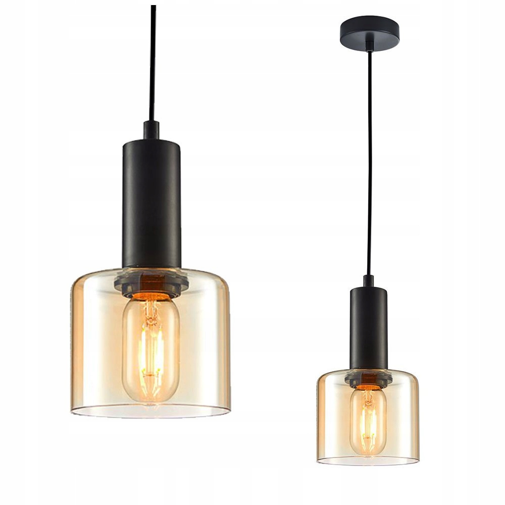 Závěsná lampa Santia PND-65342-1-BK+AMB Italux