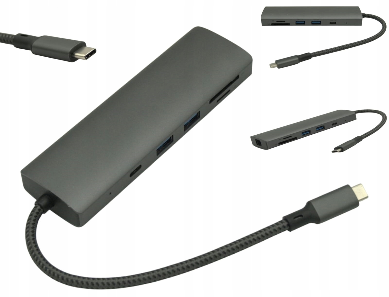 Usb-c dokovací stanice Rozšíření obrazovky pro 2 monitory Pd 4K Hyperbook